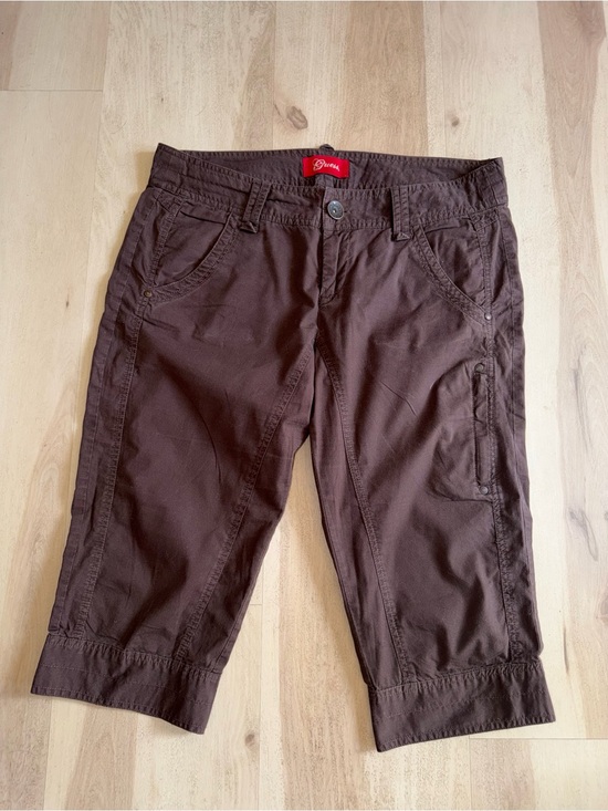 Guess Pants - Vintage Guess Brown Cargo Cropped Capri’s Brown Jeans Women’s Size 31 Y2K Grunge